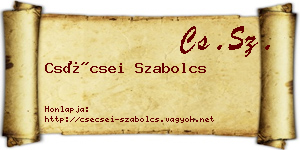 Csécsei Szabolcs névjegykártya